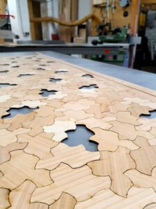 Furnierbild in Werkstatt