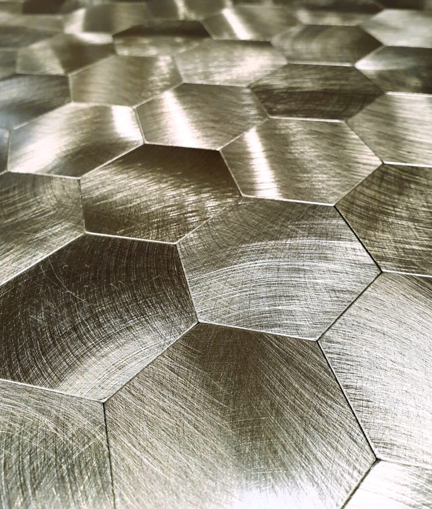 Sechsecke metallisch