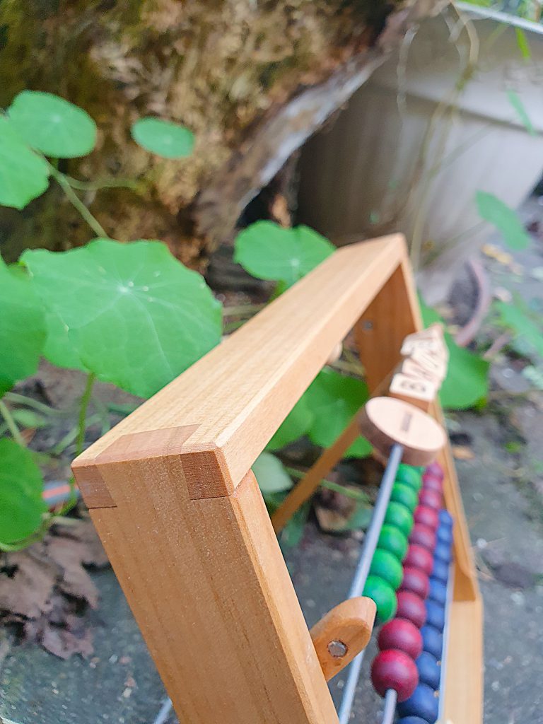 Rechenschieber aus Holz